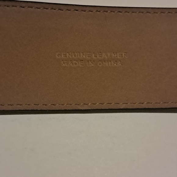 Ann Taylor Women Wide Brown Genuine Leather Belt with Gold Tone Buckle Size M